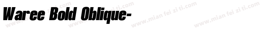 Waree Bold Oblique字体转换